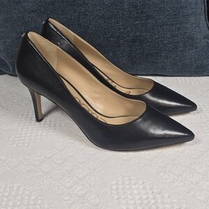 Sam Edelman Tristan Black Pointed-Toe Mid Stiletto Pumps
